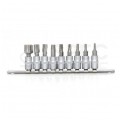 Zestaw bitów TORX na nasadkach 1/4" 9szt. KD