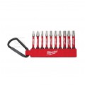Zestaw bitów udarowych 10szt. breloczek z karabińczykiem Shockwave Impact Duty MILWAUKEE