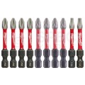 Zestaw bitów udarowych 10szt. breloczek z karabińczykiem Shockwave Impact Duty MILWAUKEE