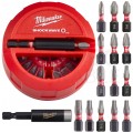 Zestaw bitów udarowych 15szt. z uchwytem magnetycznym 60mm w kasecie Shockwave Impact Duty MILWAUKEE
