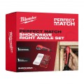 Zestaw bitów udarowych SHOCKWAVE + przystawka kątowa PERFECT MATCH MILWAUKEE
