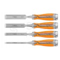 Zestaw dłut stolarskich do drewna 6-24mm Komplet 4szt w etui NEO 37-900