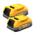 Zestaw dwóch akumulatorów olejoodpornych XR POWERSTACK 18V Li-Ion o pojemności 1.7Ah DCBP034E2 DeWALT