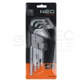 Zestaw kluczy imbusowych Torx T10-T50 z magnesem 9szt. NEO 09-526