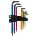Zestaw kluczy imbusowych trzpieniowych z kulką 9szt 1,5-10 Hex-Plus kolor WERA