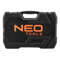 Zestaw kluczy nasadowych 1/2" i 1/4", bitów oraz akcesoriów NEO 10-208 Komplet 138 elementów w walizce