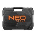 Zestaw kluczy nasadowych 1/2" i 1/4", bitów oraz akcesoriów NEO 10-212 Komplet 108 elementów w walizce