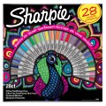 Zestaw markerów permanentnych Sharpie "Peacock" 28 kolorów (20x Fine 1,0mm + 8x Ultra Fine 0,5mm) + GRATIS 4x Pastel Fine 1,0mm