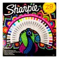 Zestaw markerów permanentnych Sharpie "Peacock" 28 kolorów (20x Fine 1,0mm + 8x Ultra Fine 0,5mm) + GRATIS Piórnik do kolorowania
