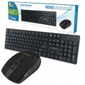Zestaw mysz i klawiatura bezprzewodowa cicha 2,4 GHz EK135 RENO