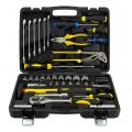 Zestaw narzędzi i kluczy warsztatowych 56 elementów TOPEX 38D224 + walizka