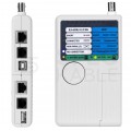 Zestaw narzędzi sieciowych Tester kabli LAN Zaciskarka RJ45 Komplet 4 elementy + etui NEKU