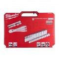 Zestaw nasadek metrycznych 5-15mm 3/8" z grzechotką i akcesoriami w walizce 32 elementy MILWAUKEE