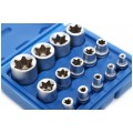 Zestaw nasadek TORX 1/2" 1/4" 3/8" 14el. Kraft&Dele