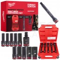 Zestaw nasadkek udarowych 1/2" 10szt + akcesoria i walizka PERFECT MATCH MILWAUKEE