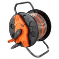 Zestaw ogrodowy Wąż 1/2" pomarańczowy 50m 4-warstwowy Economic NEO na stojaku NEO z pistoletem zraszający, przyłączem i złączkami VERTO