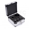 Zestaw otwornic Diamentowych 6-68mm do gresu, kamienia, płytek itp. Komplet 5szt. + adapter w walizce Kraft&Dele KD11226