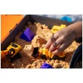 Zestaw plac budowy z piaskiem kinetycznym w walizce, zabawka dla dzieci NEO TOOLS GD042