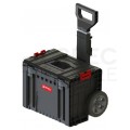 Zestaw skrzynek modułowych na kółkach 3w1: walizka Pro Toolbox + skrzynka Pro Toolbox + skrzynia na kołach Pro Cart Qbrick System PRO SET 1