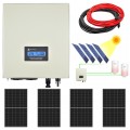 Zestaw solarny 1650W do grzania wody w bojlerach: Przetwornica ECO Solar Boost MPPT-3000 PRO 3,5kW + 4x Panel solarny monokrystaliczny 410W + 2x25mb kabel solarny 4mm2 + złącza MC4