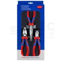 Zestaw Szczypce do prac warsztatowych i serwisowych 3szt. (uniwersalne 180mm + boczne tnące 160mm + wydłużone półokrągłe tnące 200mm) KNIPEX 00 20 11