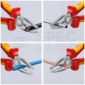 Zestaw Szczypce izolowane VDE 1kV dla elektryka 3szt. (uniwersalne 180mm + boczne tnące 160mm + wydłużone półokragłe tnące 200mm) Elektro Set KNIPEX 00 20 12