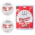 Zestaw tarcz do drewna 190 x 30 mm 24 + 24 zęby 2 szt. TWIN PACK do ręcznych pił tarczowych MILWAUKEE