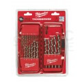 Zestaw wierteł do metalu HSS-G 1-10mm w kasecie 19szt. Thunderweb PACKOUT MILWAUKEE