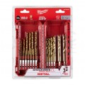 Zestaw wierteł do metalu HSS-G 2-10mm w kasecie 19szt. RED HEX Shockwave Impact Duty MILWAUKEE