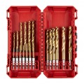 Zestaw wierteł do metalu HSS-G 2-10mm w kasecie 19szt. RED HEX Shockwave Impact Duty MILWAUKEE