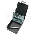 Zestaw wierteł do metalu HSS-R walcowane 1-10mm w puszce 19szt. MILWAUKEE