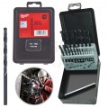 Zestaw wierteł do metalu HSS-R walcowane 1-10mm w puszce 19szt. MILWAUKEE