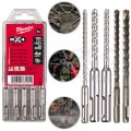 Zestaw wierteł SDS-Plus do betonu, cegły, kamenia z uchwytem SDS+ 5-10mm 5szt. MX4 MILWAUKEE