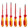 Zestaw Wkrętaków izolowanych VDE 1kV dla elektryka Komplet 6szt. (4xPłaski + 2xPH) KNIPEX 00 20 12 V01