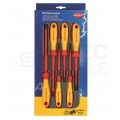 Zestaw Wkrętaków izolowanych VDE 1kV dla elektryka Komplet 6szt. (4xPłaski + 2xPH) KNIPEX 00 20 12 V01