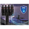 Złącze solarne typu MC4 czwórnik równoległy fotowoltaiczny PV IP67 VCX Komplet 2szt. (1szt. gniazdo -> 4x wtyk + 1szt. wtyk -> 4x gniazdo)