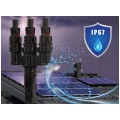 Złącze solarne typu MC4 trójnik równoległy fotowoltaiczny PV IP67 VCX Komplet 2szt. (1szt. gniazdo -> 3x wtyk + 1szt. wtyk -> 3x gniazdo)