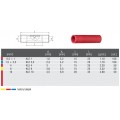 Złączka kablowa izolowana typ KLI / KLE 1 na przewody 0,5-1mm2 miedziana cynowana galwanicznie czerwona 100szt.