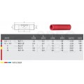 Złączka kablowa izolowana typ KLI / KLE 1 na przewody 0,5-1mm2 miedziana cynowana galwanicznie czerwona 100szt.