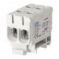 Złączka szynowa 2-torowa Al/Cu 2,5-50mm2 na TH35 szary FJ-E50/2 HEDO