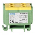Złączka szynowa 2-torowa Al/Cu 2,5-50mm2 na TH35 żółto-zielony FJ-E50/2/D HEDO