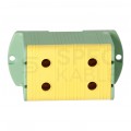 Złączka szynowa 2-torowa Al/Cu 35-240mm2 na TH35 żółto-zielony FJ-E240/2/D HEDO