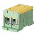 Złączka szynowa 2-torowa Al/Cu 35-240mm2 na TH35 żółto-zielony FJ-E240/2/D HEDO