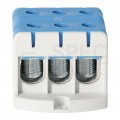 Złączka szynowa 3-torowa Al/Cu 16-95mm2 na TH35 niebieski FJ-E95/3/B HEDO