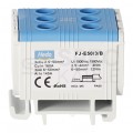 Złączka szynowa 3-torowa Al/Cu 2,5-50mm2 na TH35 niebieski FJ-E50/3/B HEDO