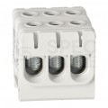 Złączka szynowa 3-torowa Al/Cu 2,5-50mm2 na TH35 szary FJ-E50/3 HEDO