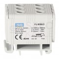 Złączka szynowa 3-torowa Al/Cu 2,5-50mm2 na TH35 szary FJ-E50/3 HEDO