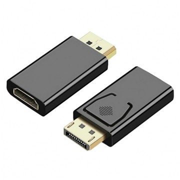 Adapter DisplayPort -> HDMI FHD@60 (wtyk / gniazdo) czarny