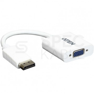 Adapter DisplayPort -> VGA (D-Sub VGA 15-pin) Full HD (wtyk / gniazdo) biały ATEN VC925