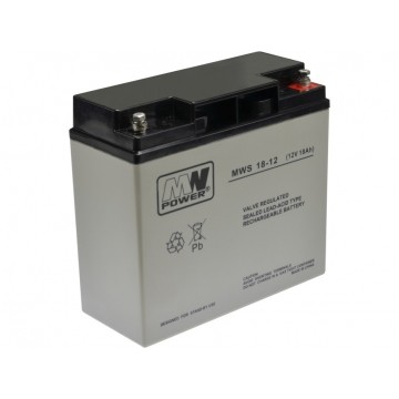 Akumulator AGM do systemów alarmowych 12V 18Ah MWS bezobsługowy (śruba M5) MW Power